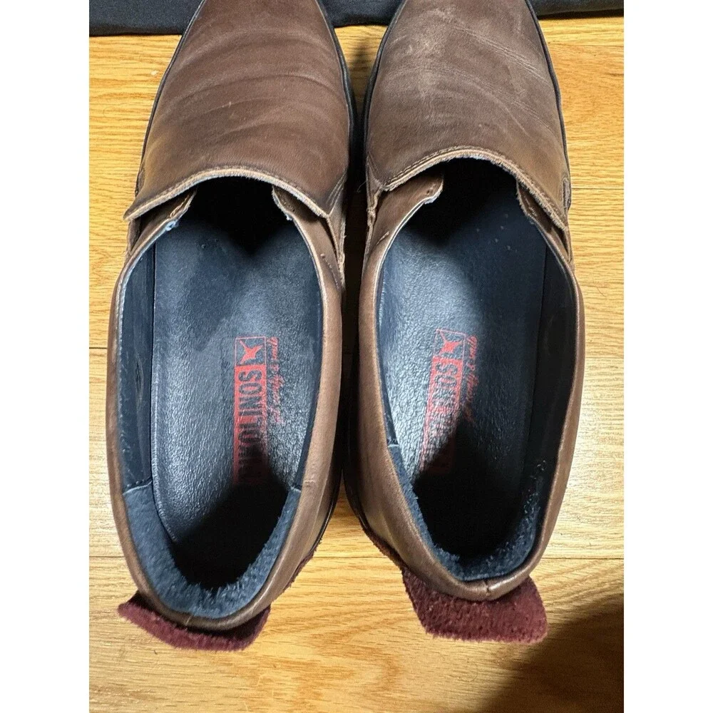 Pikolinos Berna Calfskin Slip-On Loafers in Cuero Sz. 44 10 - 10.5 Dark Brown